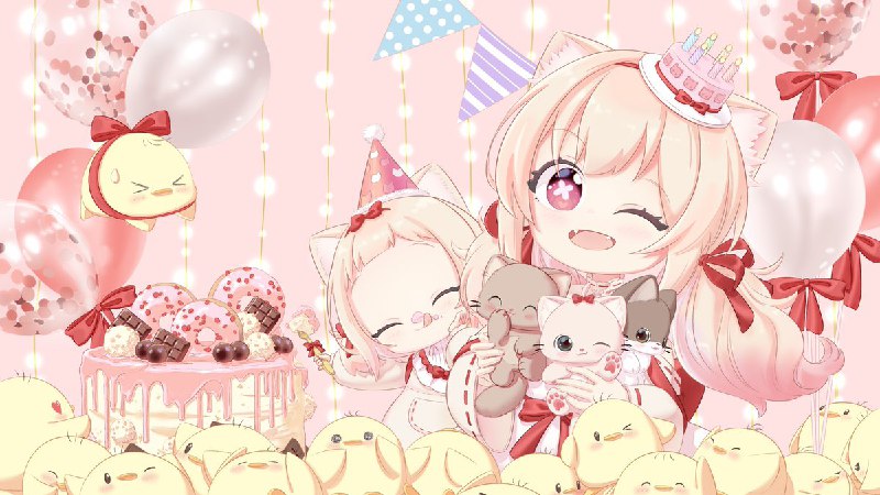 #ひよのじゆうちょう 🎂🧁🪅HAPPY BIRTHDAY！BTW,I forgot about the time difference.(＞人＜) source#ひよのじゆうちょう 🎂🧁🪅HAPPY BIRTHDAY！BTW,I forgot about the time difference.(＞人＜) source