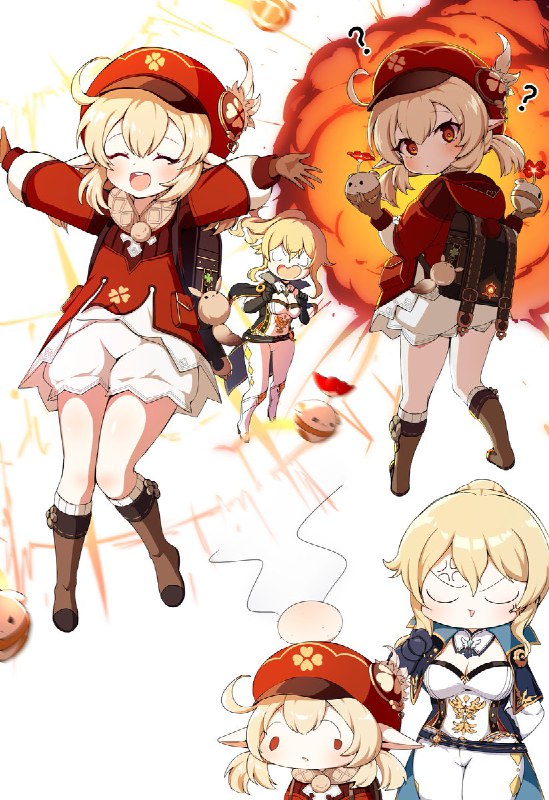 ばれちゃった！#原神 #クレー #ジン source