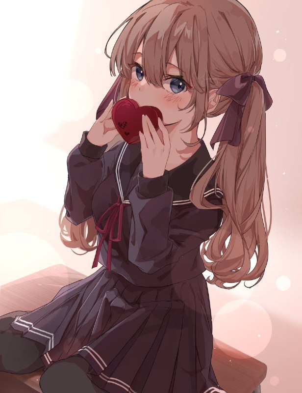 バレンタインに描いた子です💝✨お気に召した方ぜひ..!!#絵柄が好みっていう人にフォローされたい source