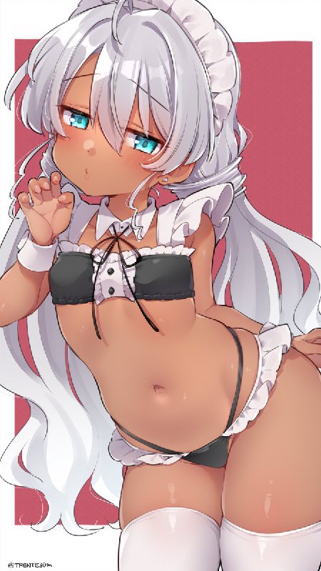 ついでに褐色ロリも愛でよう #ホワイトデーは銀髪白髪を愛でる日 source