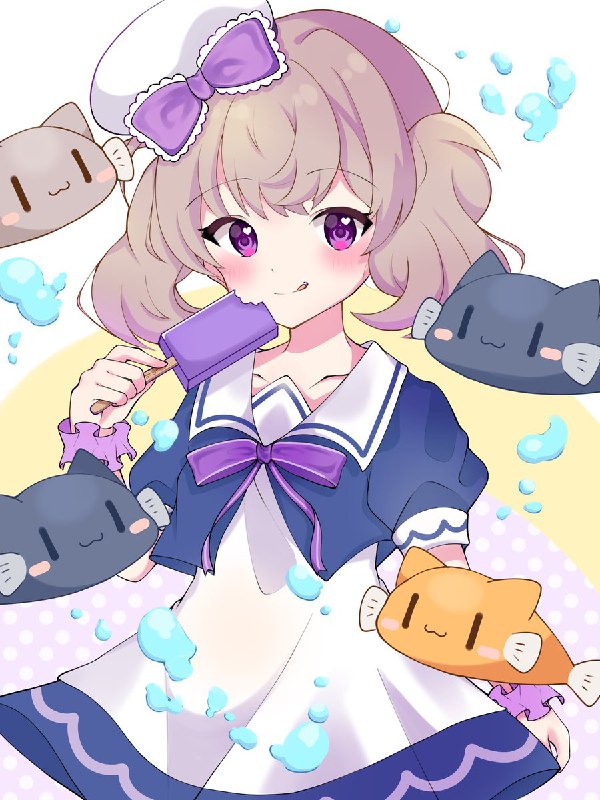 恋ちゃんっ💜💜💜(ゴリゴリ君グレープ味ver)#スローループ#slowloop#まんがタイムきらら source