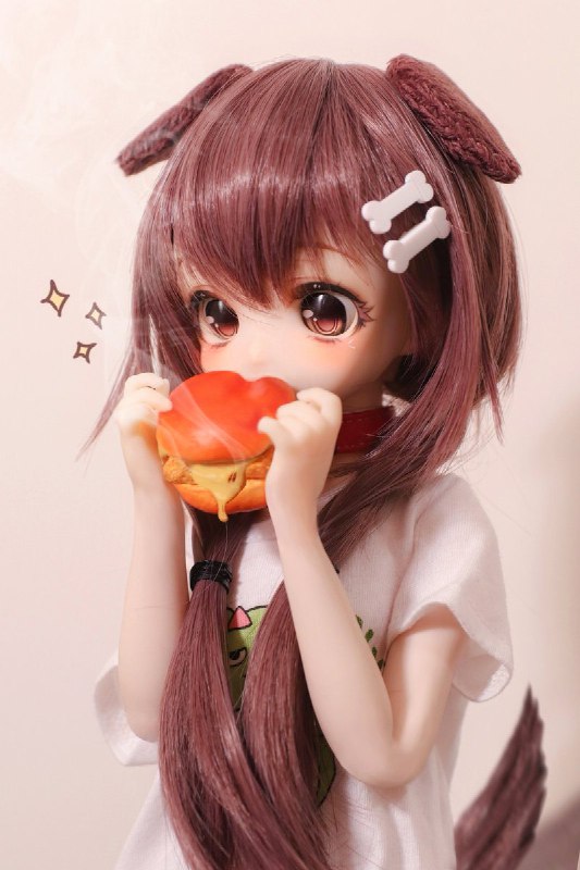 美味しいハンバーガー🍔🍔✨#ChocoBanaっ子#Lunaウィッグ#戌神ころね source