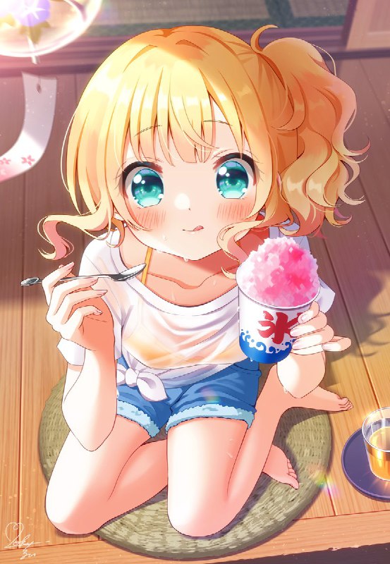 シャロちゃん誕生日おめでとう～！！🎉今年は夏っぽい絵になった#桐間紗路誕生祭2022#桐間紗路生誕祭2022 source
