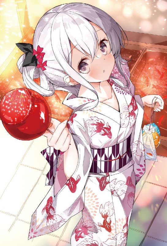 #年の瀬に渾身のイラスト晒すのでフォローしてください🎆夏祭り妹ちゃん🎆 source