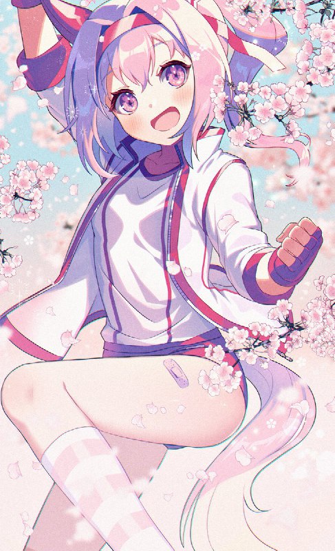 春！🌸🍒🌷🍑🌱💐#ウマ娘#ハルウララ#桜 source