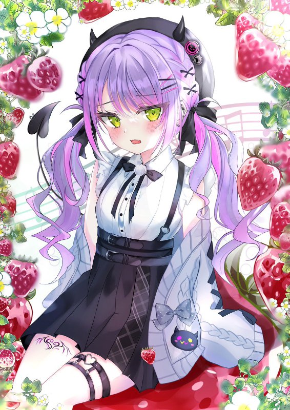 いちご畑も似合うトワ様#TOWART #イラスト #絵描きさんと繋がりたい source
