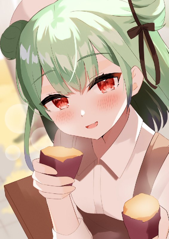 「はい、半分あげる💕」#絵クロマンサー source
