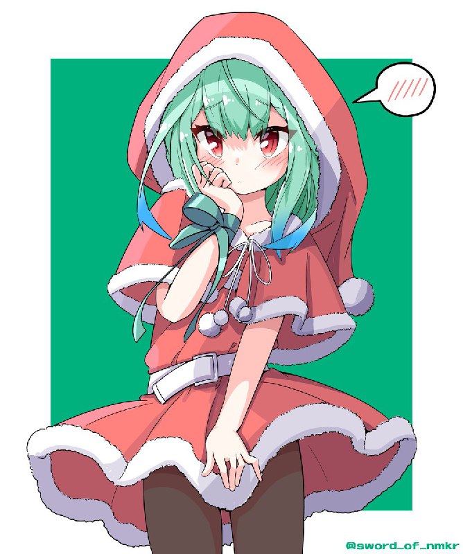 「る、るしあがプレゼント…なんちゃって…////」#絵クロマンサー　#潤羽るしあ source