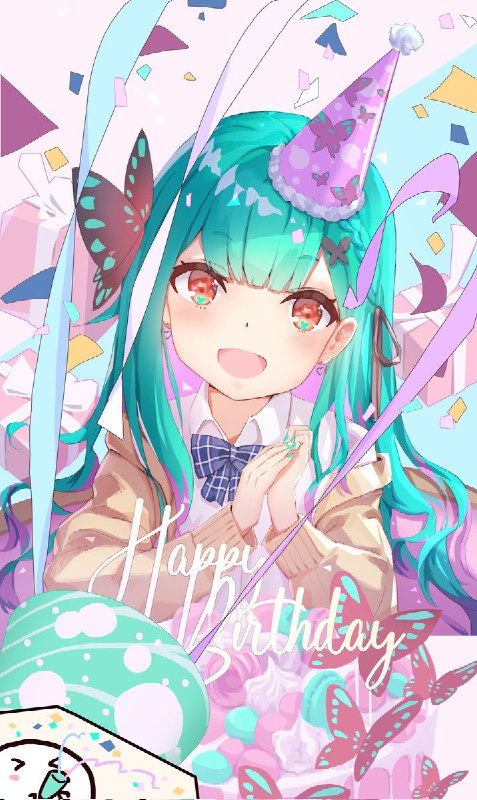 Happy birthday! 🎉#潤羽るしあ生誕祭#絵クロマンサー source