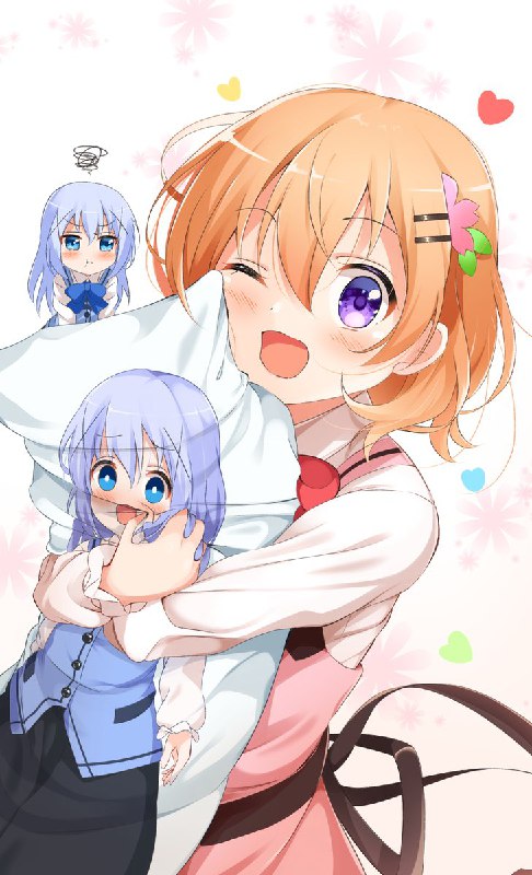 ココアちゃん「今日は自分へのプレゼントとしてチノちゃん抱き枕をモフりまくるよ！」チノちゃん(絶対私の方が抱き心地いいです…！)#保登心愛生誕祭2022#goshiusa source