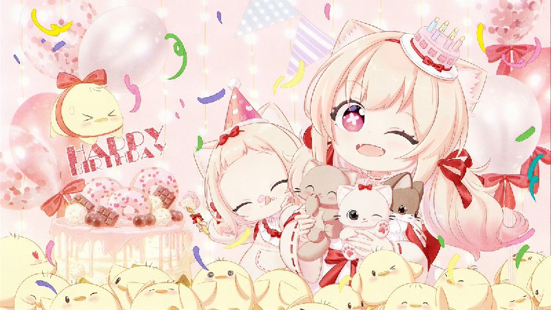#ひよのじゆうちょう 🎂🧁🪅HAPPY BIRTHDAY！BTW,I forgot about the time difference.(＞人＜) source#ひよのじゆうちょう 🎂🧁🪅HAPPY BIRTHDAY！BTW,I forgot about the time difference.(＞人＜) source