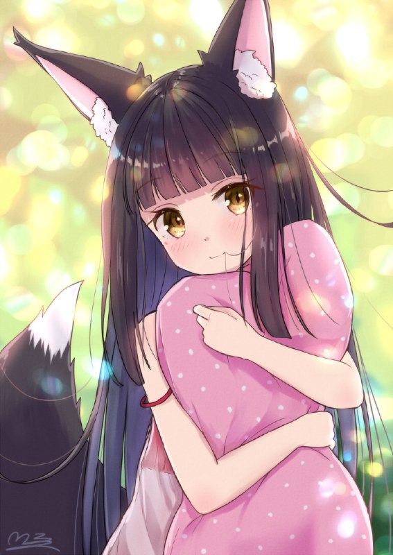 長門❤ #アズールレーン #長門(アズールレーン) #ぱっつん #黒髪ロング #獣耳 #御狐の寝間着 link source