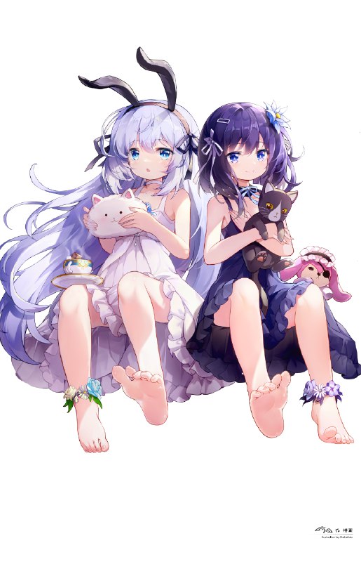  リク絵　チノちゃんとフユちゃん1#ご注文はうさぎですか? #香風智乃 #風衣葉冬優 #ロリ #素足 #ごちうさ #おへそ #裸足裏 リク絵　チノちゃんとフユちゃん1#ご注文はうさぎですか? #香風智乃 #風衣葉冬優 #ロリ #素足 #ごちうさ #おへそ #裸足裏