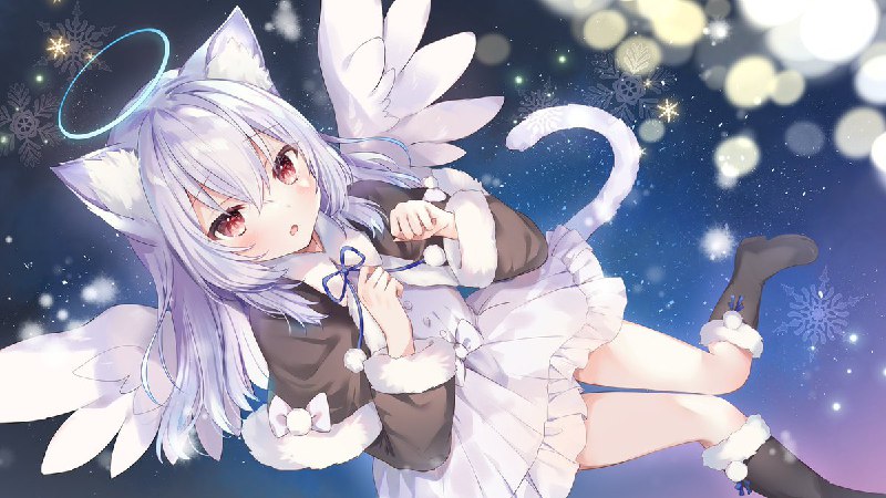 羽天ひよりちゃんの冬グッズのイラストを描かせていただきました❄️けもみみ付きです🐱🐱🐱❄️ source
