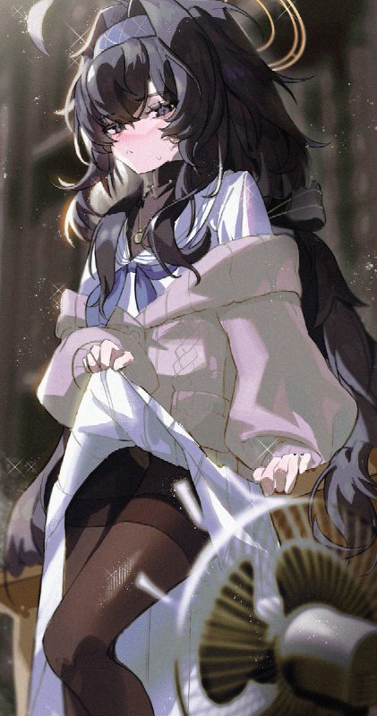 扇風機だけでは物足りない暑さ🤔#古関ウイ#ブルアカ source