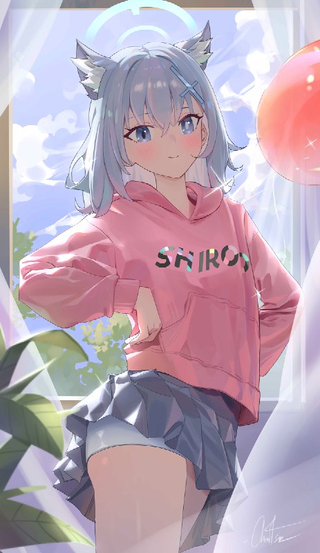Party Shiroko🎈🎉 #BlueArchive #シロコ(ブルーアーカイブ) #砂狼シロコ #ふともも #女子高生 link source