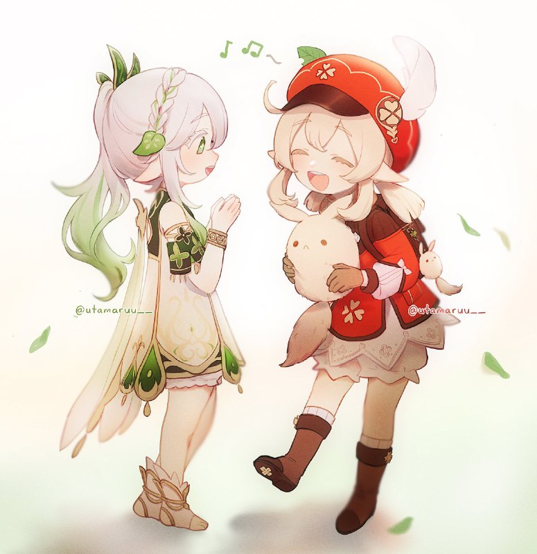 tiny pointy eared friends! 🥺🍃🍀#GenshinImpact #原神 #kusanali #klee source