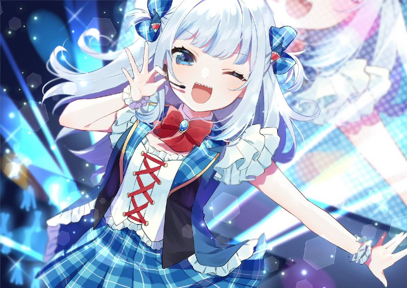 #GuraBirthday2022ぐらちゃんお誕生日おめでとうござます！Happy birthday!🥳👑💙 source#GuraBirthday2022ぐらちゃんお誕生日おめでとうござます！Happy birthday!🥳👑💙 source