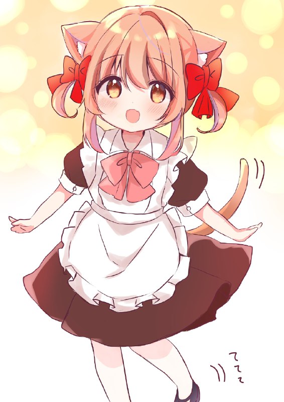 ご主人ご主人！頭撫で撫でしてー🐈#オリジナルイラスト source