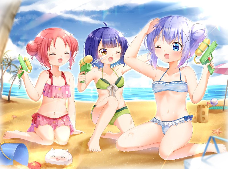 水着チマメ隊#ごちうさ　#gochiusa source