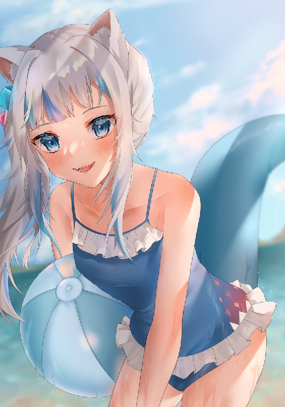 #冬だけどホロ水着え、冬でも海入りますよね？？？？ source