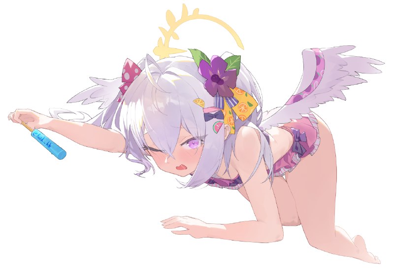 小梓摔倒了 / id=117487027 / Riok_hh #白洲アズサ #水着 #白洲アズサ(水着) #ブルーアーカイブ #ブルアカ #BlueArchive #女の子