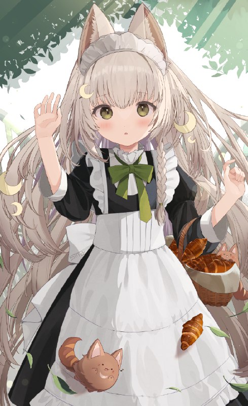 %mid% 🥐#女の子 #メイド #ケモ耳 #オリジナル #少女