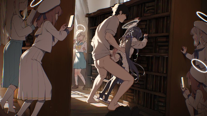  静かな図書館#R-18 #ロリ #少女 #ブルーアーカイブ #古関ウイ 静かな図書館#R-18 #ロリ #少女 #ブルーアーカイブ #古関ウイ