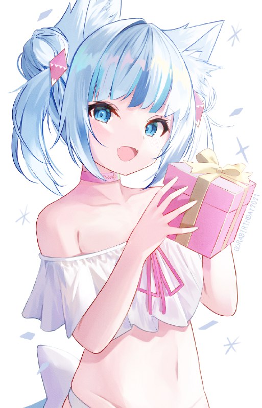 Happy Birthday Gura!!!🦈 / ゆずのかおり🍊仕事募集中#女の子 #バーチャルYouTuber #ホロライブ #VTuber #HololiveEN #GawrGura #がうる・ぐら #猫耳 #バーチャルYouTuber5000users入り