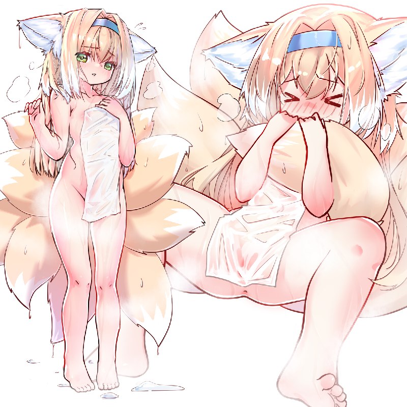 💧🦊#R-18 #スズラン(アークナイツ) #アークナイツ #バスタオル #アークナイツ1000users入り #裸足💧🦊#R-18 #スズラン(アークナイツ) #アークナイツ #バスタオル #アークナイツ1000users入り #裸足