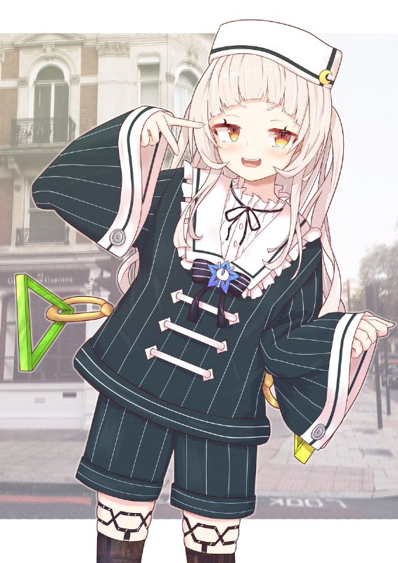 ボーイッシュロリータ風コーデシオンちゃん【シオンちゃん私服シリーズpart】#シオンの書物(シオンちゃんイラスト1週間毎日投稿6日目)