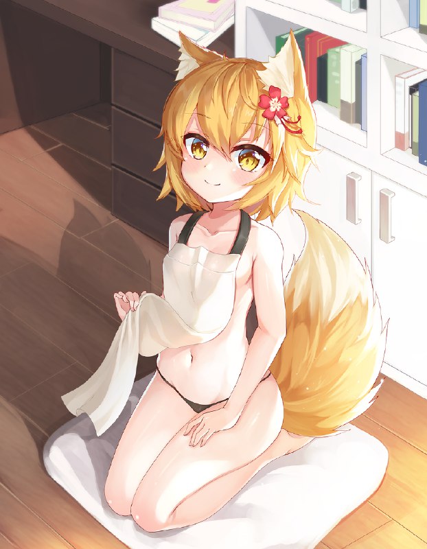 仙狐さん / 2drr/ディル@FANBOX#世話やきキツネの仙狐さん #仙狐さん #ロリ #狐耳 #たくしあげ #裸足