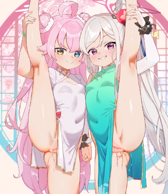 I字バランス / id=119105747 / 冬川 #R-18 #ブルーアーカイブ #小鳥遊ホシノ #浅黄ムツキ