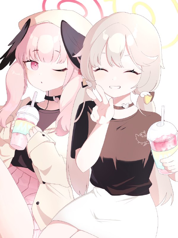  코하루 히후미 그림#ブルーアーカイブ #阿慈谷ヒフミ #下江コハル #少女