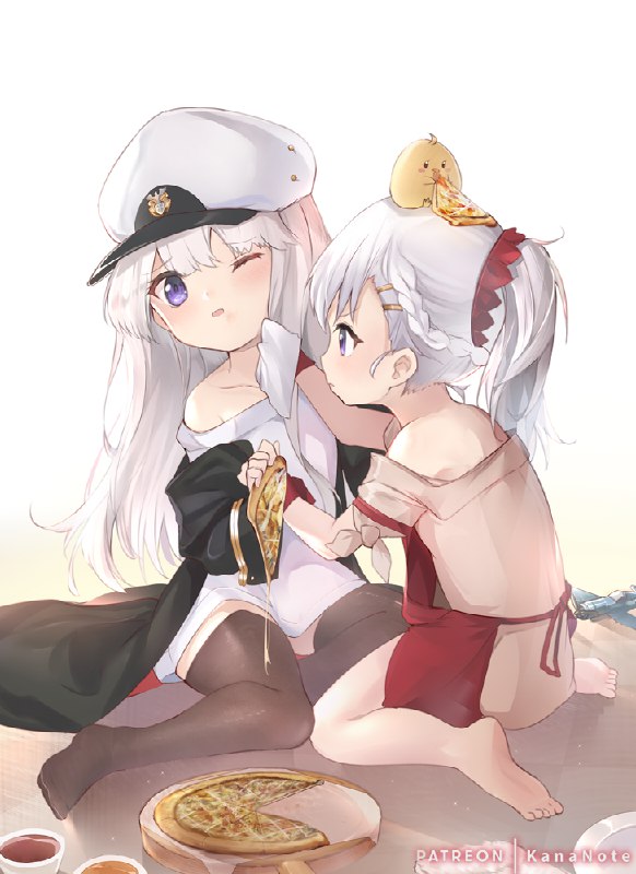🍕 / 無人#アズールレーン #エンタープライズ #エンタープライズ(アズールレーン) #ベルファスト #ベルちゃん(アズールレーン) #幼女化(アズールレーン) #ベルエン(アズールレーン) #ピザ #アズールレーン1000users入り #リトル・エンタープライズ(アズールレーン)