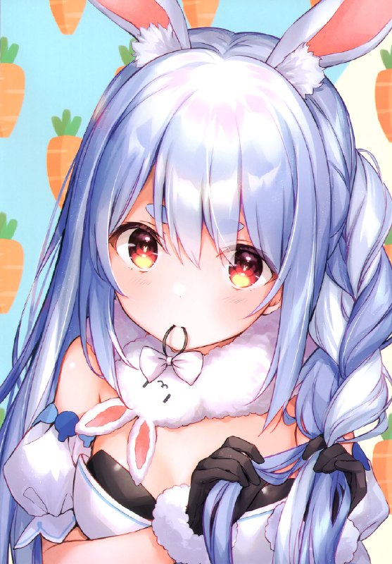 yumesaki hololive usada pekora animal ears bunny ears bunny girl dress no bra | #949169 | yande.re