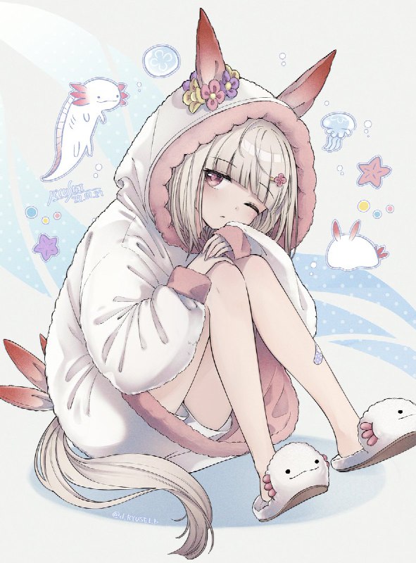 うさぎかと思ったらシロウサギウミウシのもこもこルームウェアのハッピーミーク🐰 #ウマ娘