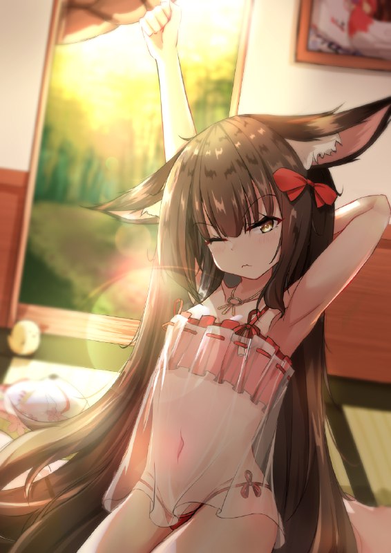 长门 / 長門ちゃん#アズールレーン #碧蓝航线 #長門(アズールレーン) #御狐の寝間着 #狐耳 #ロリ #アズールレーン1000users入り #腋