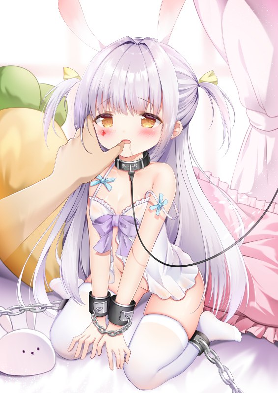 #NSFW 无题 / CHILL#白タイツ #獣耳 #ツインテール #ロリ #女の子 #插画 #はいてない #もうロリコンでいいや