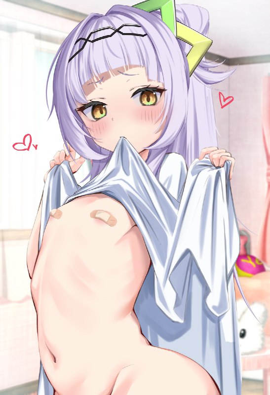  シオンちゃんの絆創膏乳首#R-18 #ホロライブ #バーチャルYouTuber #紫咲シオン #乳首絆創膏