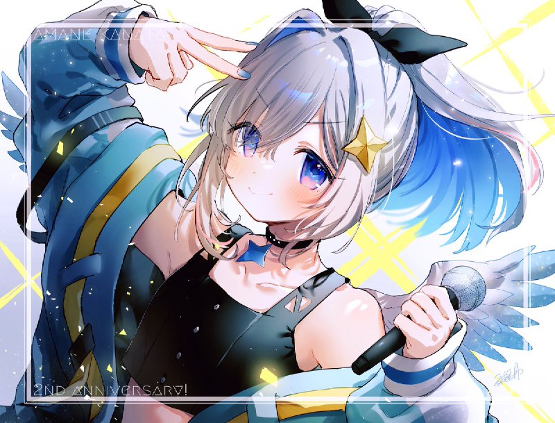 💫💫かなたん２周年おめでとううう！！！！！！！💫💫かっこよくて可愛くてちょっと切ないかなたんの歌声が大好きです！！！！#かなたーと