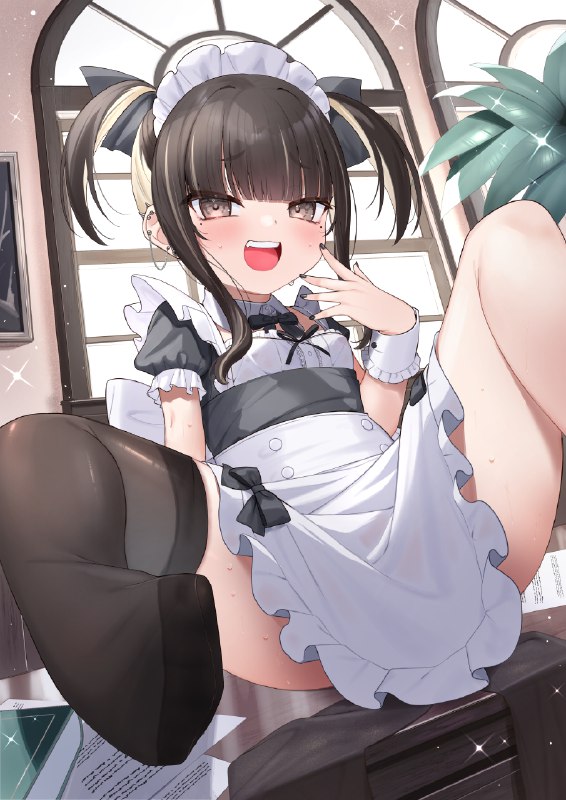 御主人様のア・レ、弱すぎじゃないですか～♥ざーこ♥ / id=116096240 / 月うさぎ 1/2#R-18 #オリジナル #女の子 #メイド服 #メイド