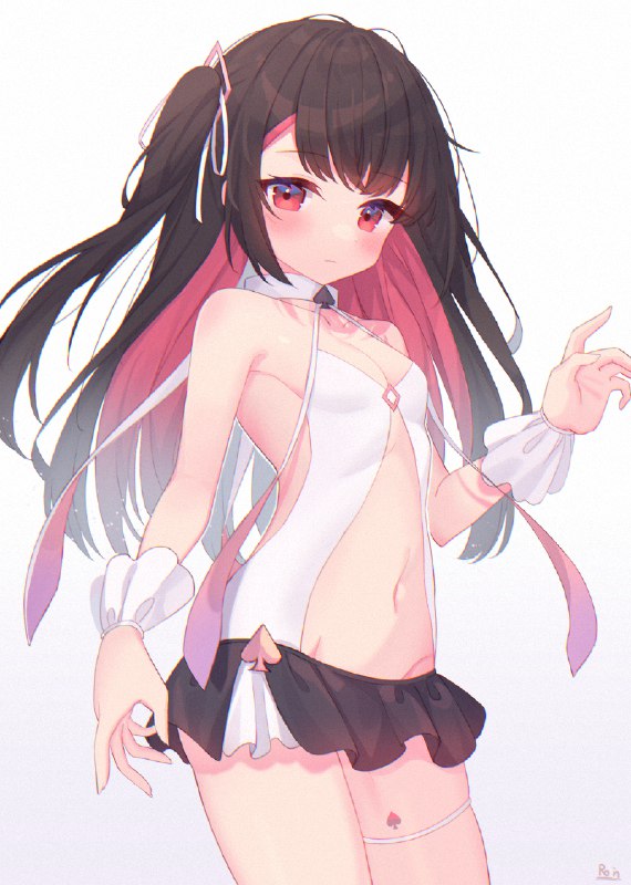  無題#女の子 #落書き #紅茶拿鐵 #おへそ #赤瞳 #オリジナル1000users入り