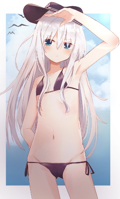 水着響ちゃん / ろぐ#艦隊これくしょん #艦これ #響(艦隊これくしょん) #水着艦娘 #響 #鼠径部 #おへそ #艦これ1000users入り #マイクロビキニ