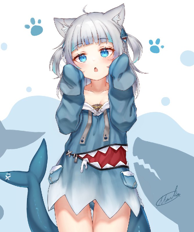 CatShark / 巫女のカミコ#GawrGura #VTuber #HololiveEN #ホロライブEN #ホロライブ #獣耳 #バーチャルYouTuber #hololive #がうる・ぐら
