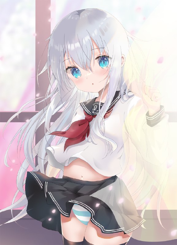 C99新刊表紙絵 / 月路#艦隊これくしょん #艦これ #響(艦隊これくしょん) #縞パン #C99 #パンチラ #艦これ1000users入り #パンツ!パンツです! #風のいたずら #ぱんつ