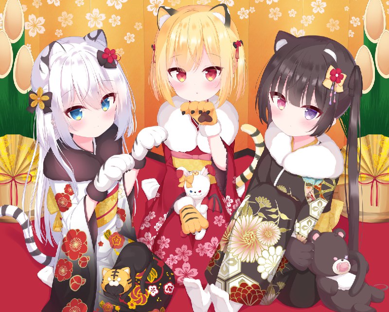 寅年 / 五十六#オリジナル #女の子 #寅年 #年賀絵 #書初め2022