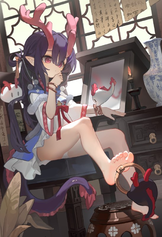  【约稿展示】古风小龙娘#R-18 #裸足 #白丝 #足指 #女の子 #萝莉 #OC #ソックス足裏 #素足 #白ニーソックス足裏 【约稿展示】古风小龙娘#R-18 #裸足 #白丝 #足指 #女の子 #萝莉 #OC #ソックス足裏 #素足 #白ニーソックス足裏