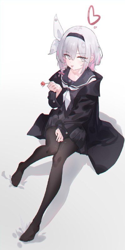  「ロリポップ」#ブルアカ #BlueArchive #ブルーアーカイブ #プラナ(ブルーアーカイブ) #プラナ #セーラー服 #白髪 #黒タイツ