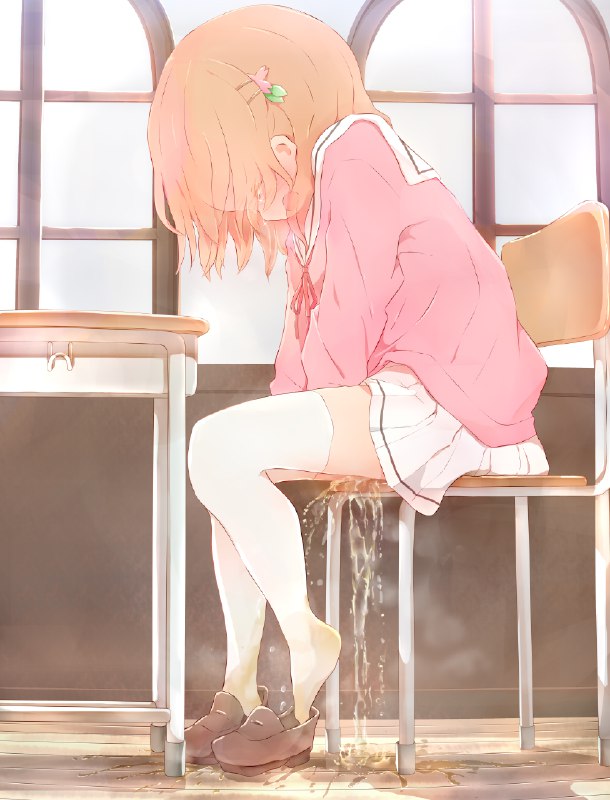 ココアさんおもらし / 22M#R-18 #おもらし #おしっこ #保登心愛 #ココア #ご注文はうさぎですか? #セーラー服 #ごちうさ #授業中おもらし